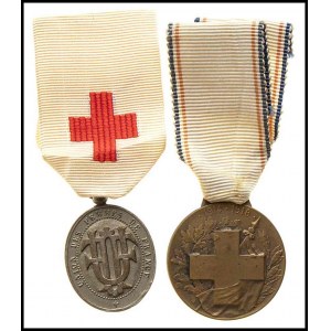 FRANCE Lot of two French Red Cross Medals of Female Associations