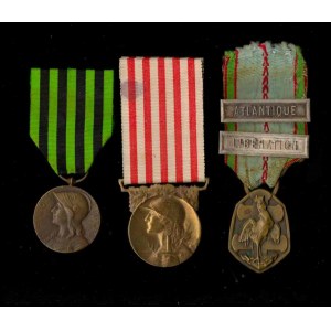FRANCE Three commemorative medals, 1870, 1914 and 1939