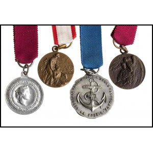 ITALY, KINGDOM Lot of Four Military Hospital Medals