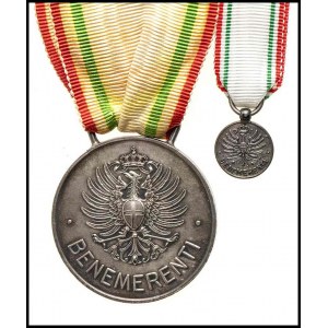 ITALY, KINGDOM Italian Red Cross Medal of Merit with Miniature