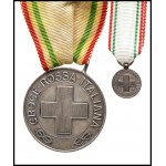 ITALY, KINGDOM Italian Red Cross Medal of Merit with Miniature