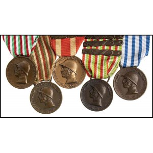 ITALY, KINGDOM Lot of Five Victory Medals