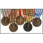 ITALY, KINGDOM Lot of Five Victory Medals