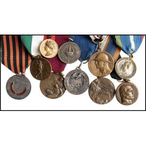 ITALY, KINGDOM Lot of Ten Medals