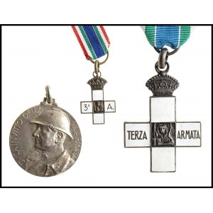 ITALY, KINGDOM Lot of Cross, Miniature And Medal of the Third Army