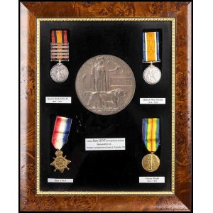 UNITED KINGDOM Wwi 1914-15 Star Trio of Medals, South Africa King’S Medal Death Plaque & Ephemera to Pte Herry Hunt, Killed In France On December 13 1914