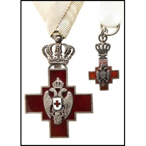 SERBIA Cross of Merit of Red Cross And Miniature