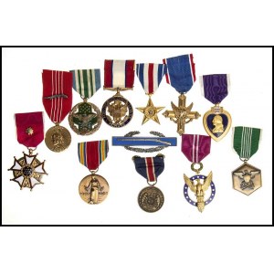 USA Lot of 11 Medals And a Shooter Badge