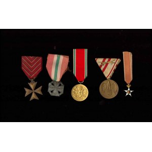 VARIOUS STATES Lot of 4 medals and a miniature