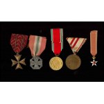 VARIOUS STATES Lot of 4 medals and a miniature