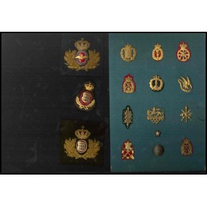 DENMARK Board with 12 badges and 3 cap badges
