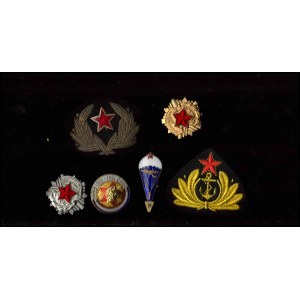 YUGOSLAVIA Lot of 5 badges and an URSS parachutist's badge