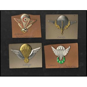 AFRICAN STATES Lot of 4 parachutist badges