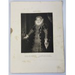 Porträt der Königin Anna von Österreich, Künstler unbekannt, Heliogravüre aus der Mappe Portrety Polskie vol. I Notizbuch III