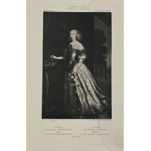 Portrait of Queen Eleonora of Austria, artist unknown, heliogravure from portfolio Portraits of Poland vol. I notebook IV