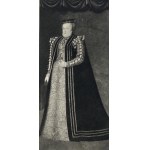 Porträts von Königin Elisabeth von Österreich und Königin Katharina von Österreich, Künstler unbekannt, Heliogravüre aus der Mappe Portrety Polskie vol. I Notizbuch