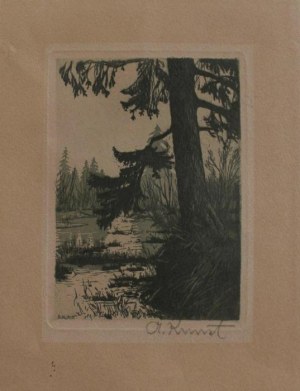 Adolf Kunst, Pejzaż z drzewem