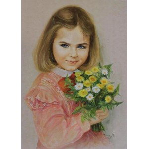 Danuta Muszyńska-Zamorska, Girl with a bouquet of flowers