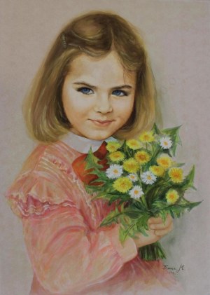 Danuta Muszyńska-Zamorska, Dziewczynka z bukietem kwiatów