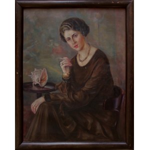 A.N.(20th century), Portrait of a woman with a cigarette