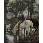 A.N.(20th century) Watering horses