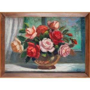 René GRAS (20. Jahrhundert), Blumenstrauß aus Rosen