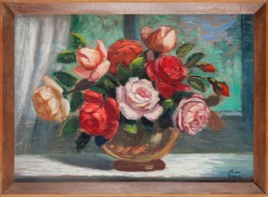 René GRAS (20th century), Bouquet of roses
