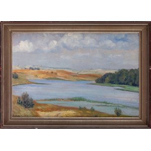 H. HOFFIK (20th century), Landscape with a floodplain, 1925