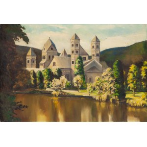 Horst Peter ZEINERT (XXe siècle), Paysage avec église néo-romane