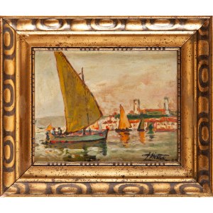 Maler ohne nähere Angabe (20. Jahrhundert), Einfahrt in den Hafen, 1932