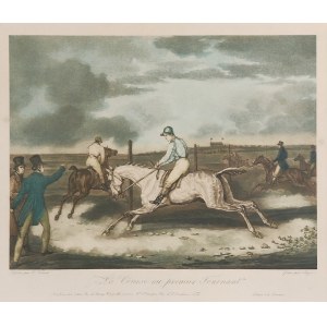 Jean Pierre Marie JAZET (1788-1871), La Course au premier Tournant [Wyścig na pierwszym zakręcie], 1827