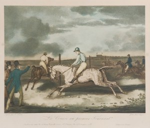 Jean Pierre Marie JAZET (1788-1871), La Course au premier Tournant [Wyścig na pierwszym zakręcie], 1827