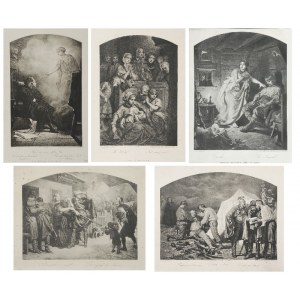Artur GROTTGER (1837-1867), Zestaw pięciu grafik