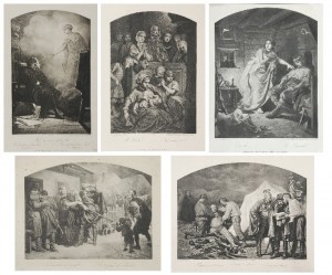 Artur GROTTGER (1837-1867), Zestaw pięciu grafik