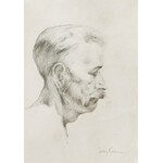 Jerzy Ryszard KRAUSE [KRAUZE] (1903-1978), Portret mężczyzny z profilu