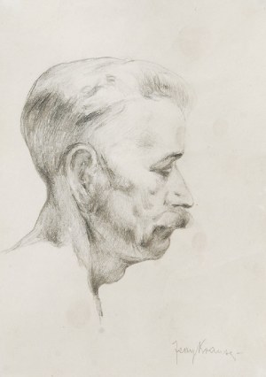Jerzy Ryszard KRAUSE [KRAUZE] (1903-1978), Portret mężczyzny z profilu