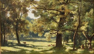 Władysław MALECKI (1836-1900), Pejzaż z drzewami, 1880-1885