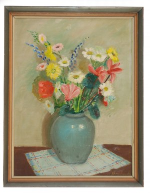Jan HRYNKOWSKI (1891-1971), Kwiaty w wazonie