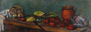 Karol MASZKOWSKI (1868-1938), Martwa natura z pomidorami i dzbanem, 1915