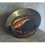 Eugeniusz ARCT (1899-1974), Martwa natura z rybami w mosiężnej misie, 1929