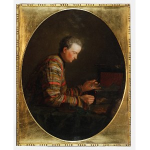 Malarz nieokreślony, francuski, XVIII w., Młodzieniec z szalkami