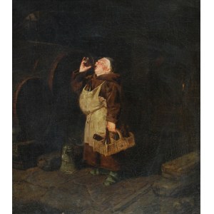 Malarz nieokreślony, niemiecki, XIX w., Próba wina