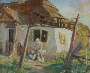 Maciej KOŚCIESZA (XIX/XX w.), Przed chatą, 1917