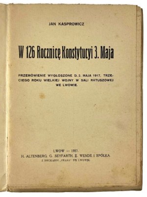 Jan Kasprowicz, W 126. Rocznicę Konstytucyi 3. Maja