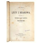 Józef Kremer, Dzieła Józefa Kremera Tom IV. Listy z Krakowa Tom I: Wstępne Zasady Estetyki i Dzieje Artystycznej Fantazyi Część Pierwsza