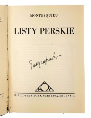 Montesquieu, przełożył Tadeusz Boy Żeleński, Listy Perskie