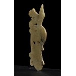 A JADE SMALL PLAQUE WITH A MYTHOLOGICAL ANIMAL