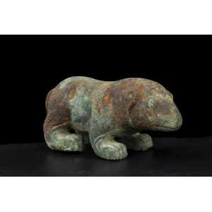 A BRONZE SMALL BEAR