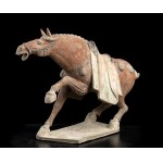 A FINE PAINTED POTTERY HORSE