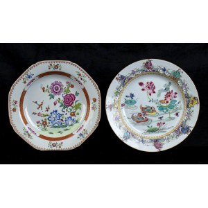 TWO ‘FAMILLE ROSE’ PORCELAIN DISHES